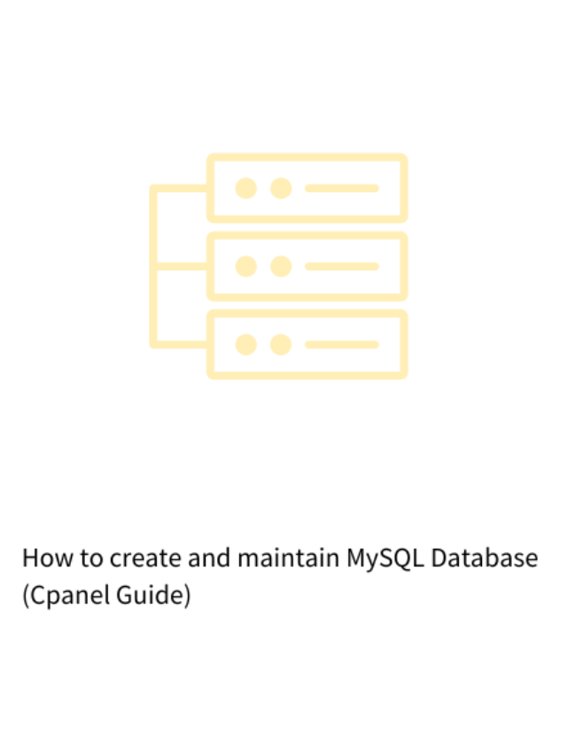 How to create and maintain MySQL Database (Cpanel Guide)